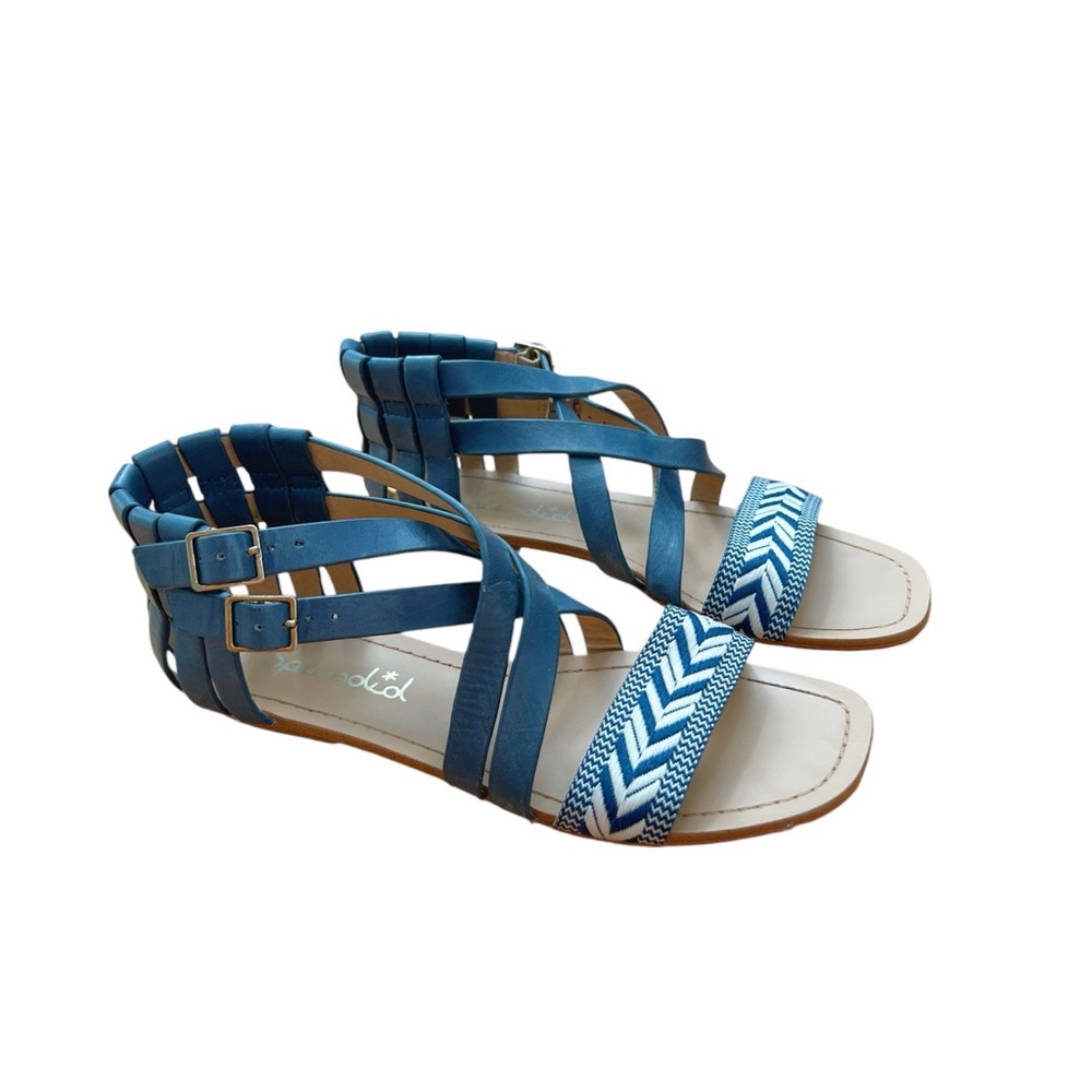 Splendid Blue & White Gladiator Sandals